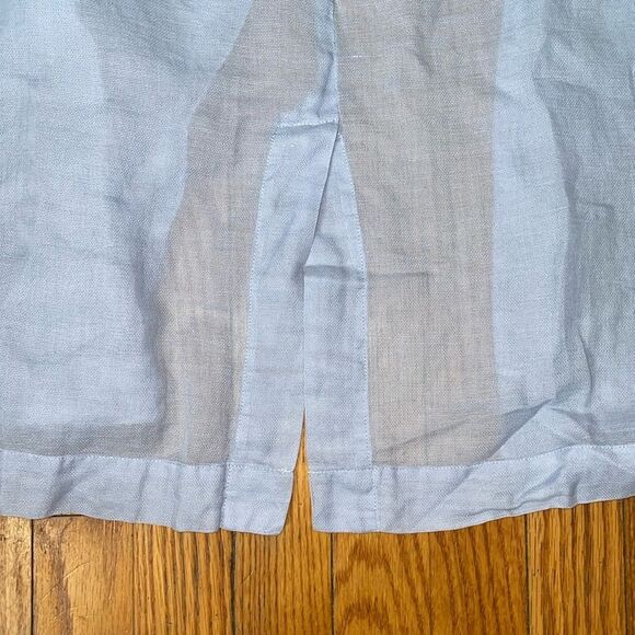 Soft Surroundings Longline Open Front Linen Blend Cardigan Blue size M - Picture 7 of 8